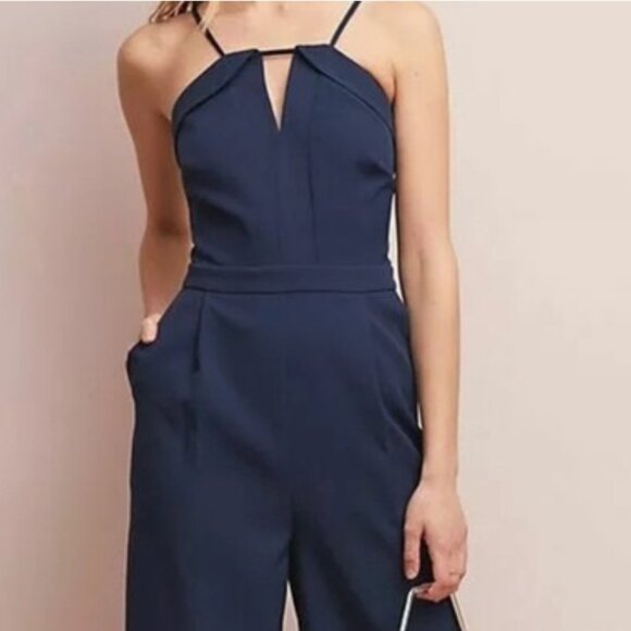 NWT Anthropologie Blue Jumpsuit Chic and Versatile - Picture 1 of 12